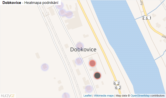 Mapa Dobkovice - Firmy v části obce.