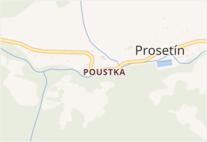 Poustka v obci Dobkovice - mapa části obce