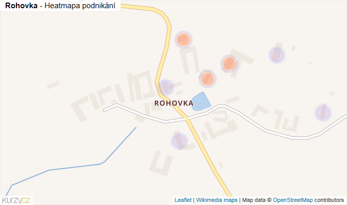 Mapa Rohovka - Firmy v části obce.