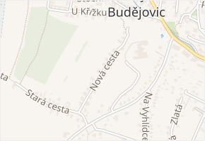 Nová cesta v obci Dobrá Voda u Českých Budějovic - mapa ulice