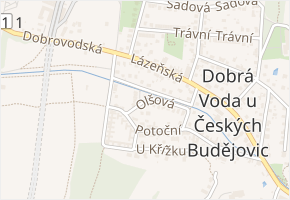 Olšová v obci Dobrá Voda u Českých Budějovic - mapa ulice