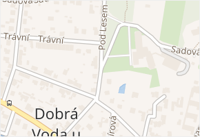 Pod Lesem v obci Dobrá Voda u Českých Budějovic - mapa ulice
