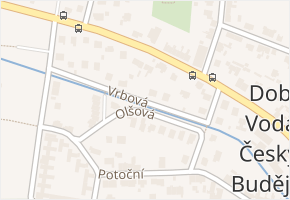 Vrbová v obci Dobrá Voda u Českých Budějovic - mapa ulice