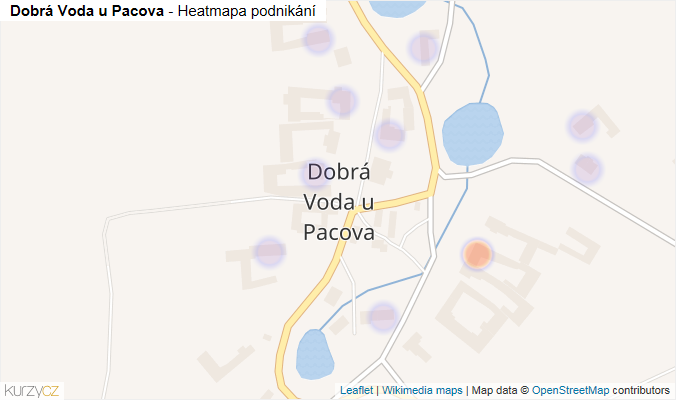 Mapa Dobrá Voda u Pacova - Firmy v části obce.