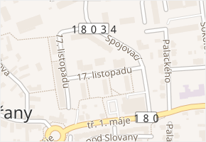 17. listopadu v obci Dobřany - mapa ulice