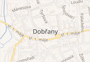Bronzová v obci Dobřany - mapa ulice