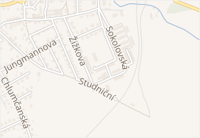Dragounů v obci Dobřany - mapa ulice