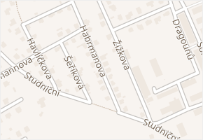 Habrmanova v obci Dobřany - mapa ulice