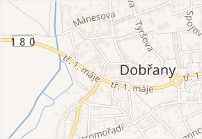 Lipová v obci Dobřany - mapa ulice