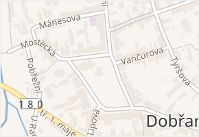 Náměstí T. G. M. v obci Dobřany - mapa ulice
