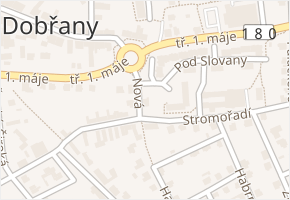 Nová v obci Dobřany - mapa ulice