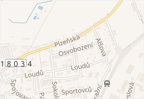 Protifašistických bojovníků v obci Dobřany - mapa ulice