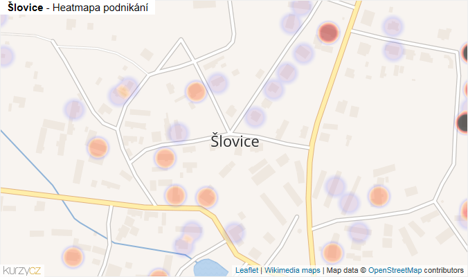Mapa Šlovice - Firmy v části obce.