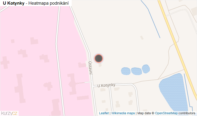 Mapa U Kotynky - Firmy v ulici.