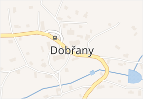 Dobřany v obci Dobřany - mapa části obce