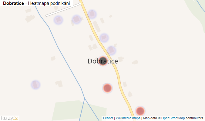 Mapa Dobratice - Firmy v části obce.