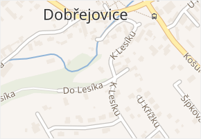 K Lesíku v obci Dobřejovice - mapa ulice