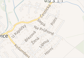 Na Průhoně v obci Dobřejovice - mapa ulice