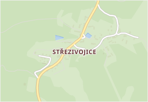 Střezivojice v obci Dobřeň - mapa části obce