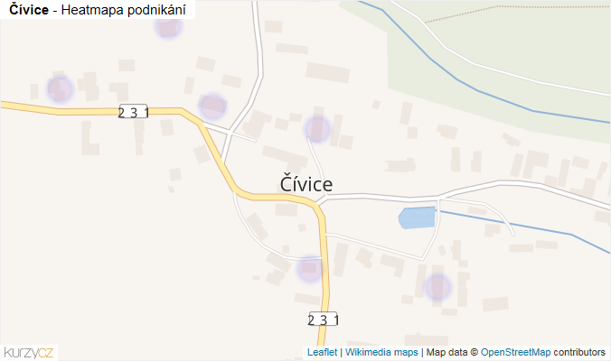 Mapa Čivice - Firmy v části obce.