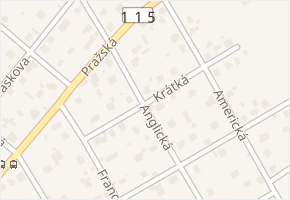 Anglická v obci Dobřichovice - mapa ulice