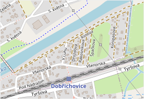 Drozdova v obci Dobřichovice - mapa ulice