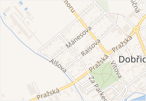 Hálkova v obci Dobřichovice - mapa ulice