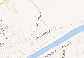 Jabloňová v obci Dobřichovice - mapa ulice