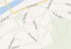 K Tenisu v obci Dobřichovice - mapa ulice