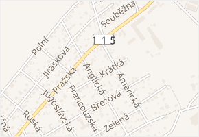 Krátká v obci Dobřichovice - mapa ulice