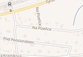 Na Plzeňce v obci Dobřichovice - mapa ulice