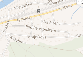 Na Schodech v obci Dobřichovice - mapa ulice