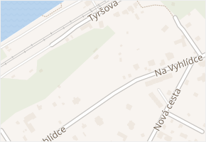 Na Vyhlídce v obci Dobřichovice - mapa ulice