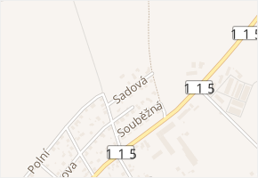 Sadová v obci Dobřichovice - mapa ulice