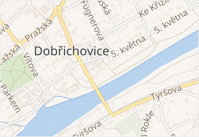 Školní v obci Dobřichovice - mapa ulice