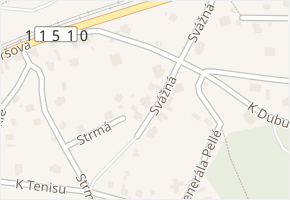 Svážná v obci Dobřichovice - mapa ulice