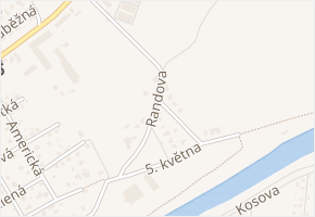 Topolová v obci Dobřichovice - mapa ulice