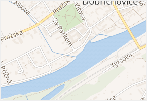 Za Mlýnem v obci Dobřichovice - mapa ulice