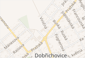 Za Sokolovnou v obci Dobřichovice - mapa ulice