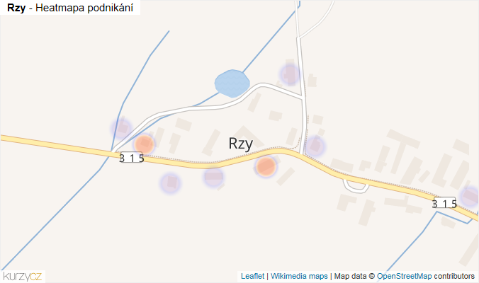 Mapa Rzy - Firmy v části obce.