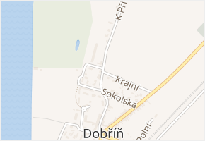 Krajní v obci Dobříň - mapa ulice