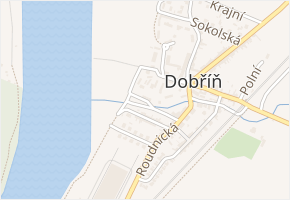 Na Vršku v obci Dobříň - mapa ulice