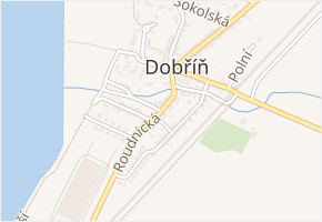 Roudnická v obci Dobříň - mapa ulice
