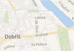 28. října v obci Dobříš - mapa ulice