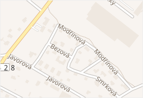 Bezová v obci Dobříš - mapa ulice