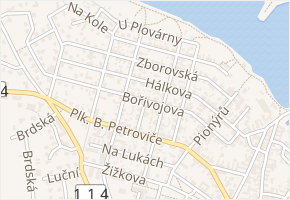 Bořivojova v obci Dobříš - mapa ulice
