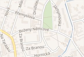 Boženy Němcové v obci Dobříš - mapa ulice