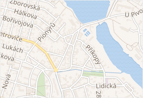 Dlouhá v obci Dobříš - mapa ulice