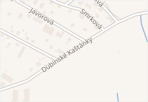 Dubinské Kaštánky v obci Dobříš - mapa ulice