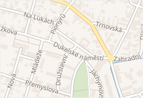 Dukelské náměstí v obci Dobříš - mapa ulice